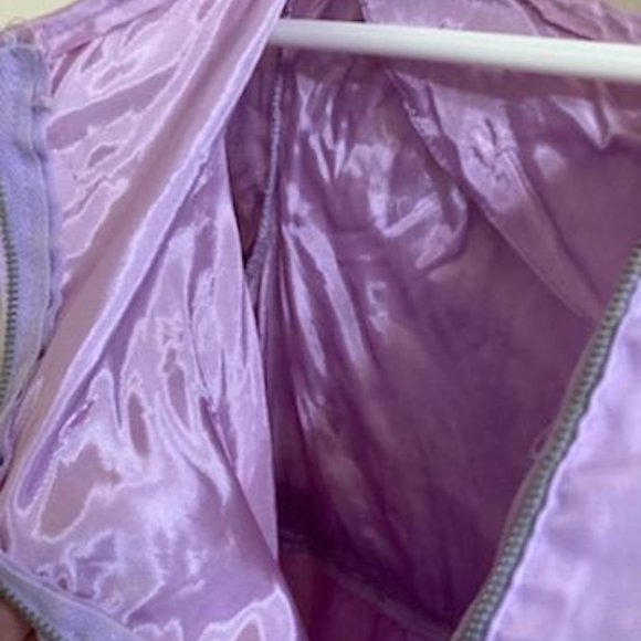 Girl's PURPLE LACE DRESSY PARTY PAGEANT DRESS size 6 FULL SKIRT Ribbon